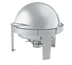 Thumbnail image #1 for Vollrath T3505 7 Qt Round Roll Top Chafer with Mirrored Finish