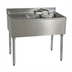 Thumbnail image #1 for BK Resources Slim-Line 2-Compartment Stainless Steel Underbar Sink with Left Drainboard, 36 Inch