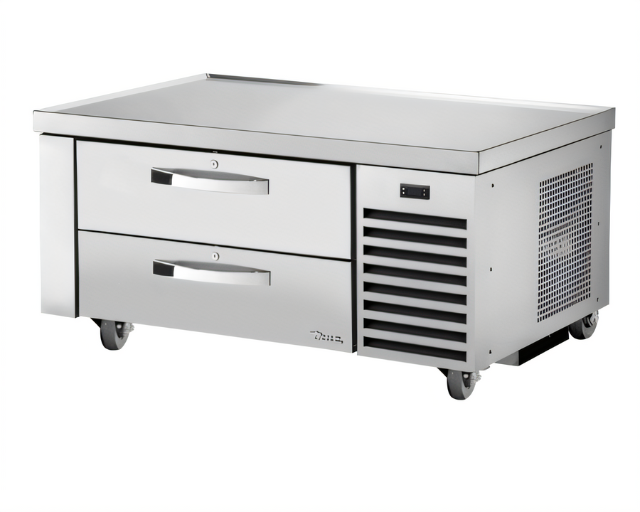 Product image #1 for True 48-3/8" 2-Drawer Refrigerated Chef Base with Stainless Steel Top, R290, 4-Inch Casters