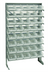 Thumbnail image #1 for Quantum Sloped Single-Sided Steel Pick Rack with 8 Shelves and 40 Clear Bins, 400 lb Capacity, 12D x 36W x 60H