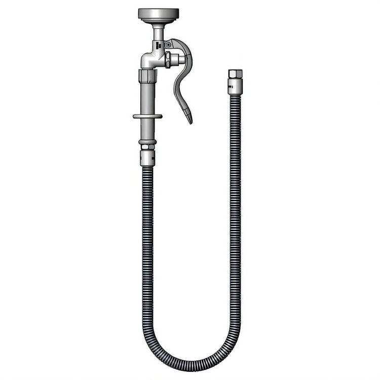 Product image #1 for 44-Inch Flexible Stainless Steel Pre-Rinse Replacement Hose with Spray Valve and Adapters