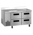 Thumbnail image #1 for Hoshizaki Steelheart 60-Inch Two-Section Worktop Refrigerator with 4 Drawers