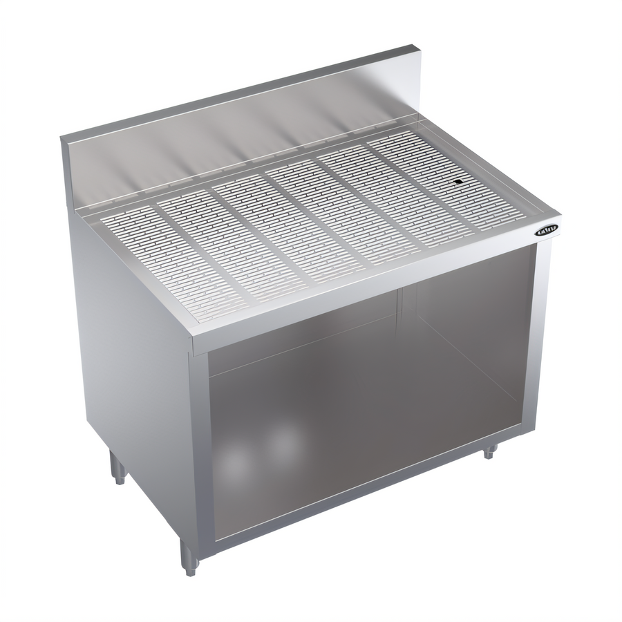 Product image #1 for Krowne Royal Series 36-Inch x 24-Inch Stainless Steel Underbar Drainboard with Open Cabinet Base