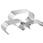 Thumbnail image #1 for American Metalcraft CRH3 3-Piece Stainless Steel Buffet Riser Set with Curled Ends and Polished Hammered Finish Case of 6