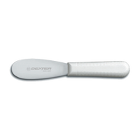 Dexter-Russell Sani-Safe 3-1/2 Inch Stainless Steel Sandwich Spreader with Textured Red Polypropylene Handle