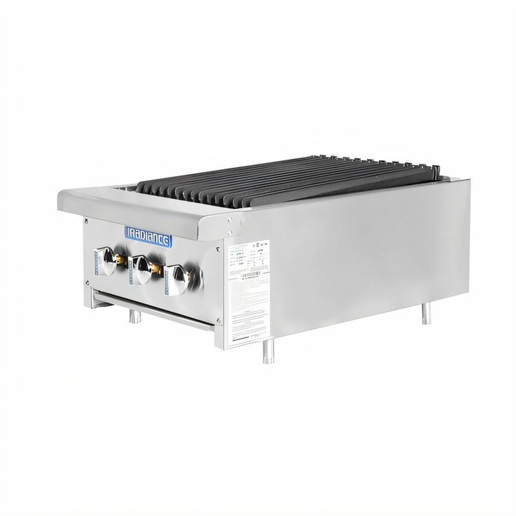Product image #1 for Turbo Air Bake Tech Innovation TARB-18 Radiance 18-Inch Countertop Gas Charbroiler, 3 Burner, 45,000 BTU