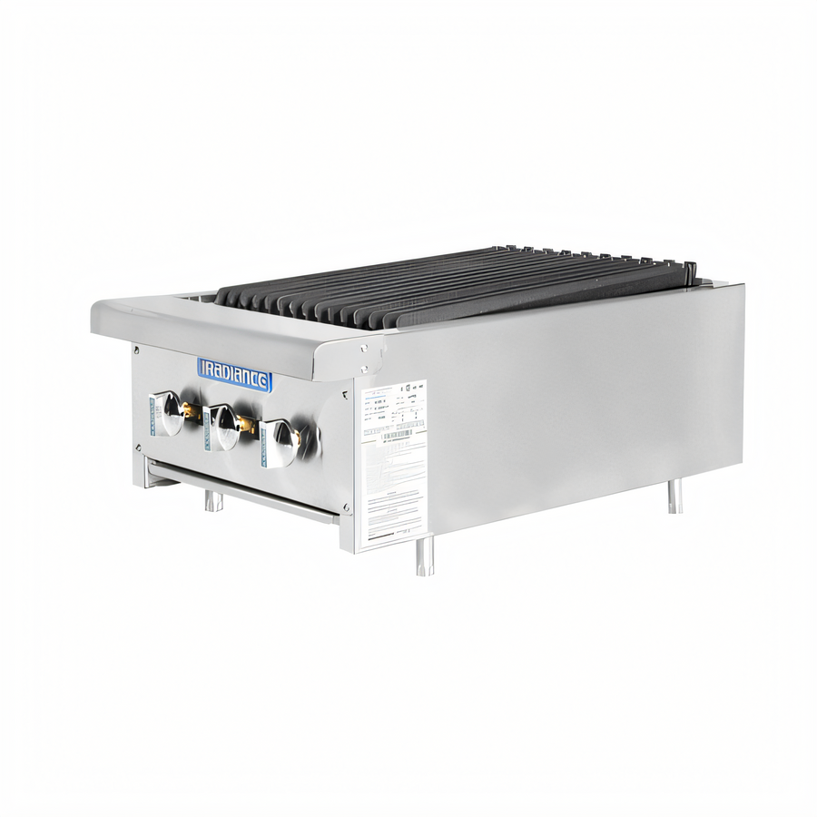 Product image #1 for Turbo Air Bake Tech Innovation TARB-18 Radiance 18-Inch Countertop Gas Charbroiler, 3 Burner, 45,000 BTU