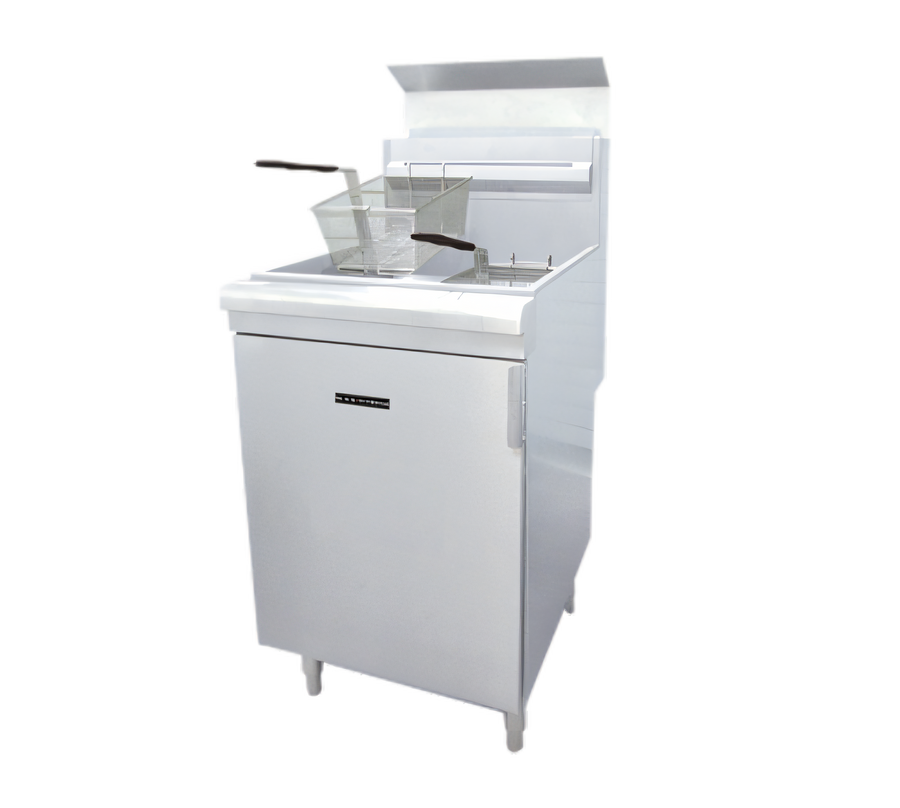 Product image #1 for Black Diamond Floor Model Natural Gas Deep Fryer, 70 lb Capacity, 150,000 BTU