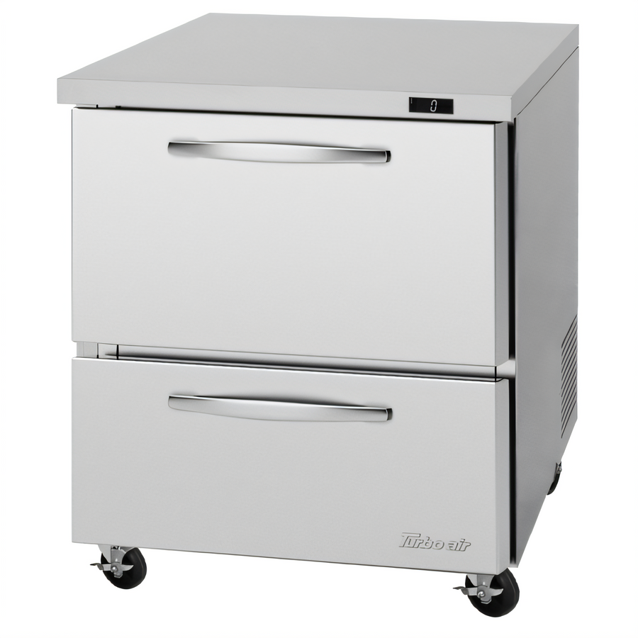 Product image #1 for Turbo Air PRO Series 1-Section 28-Inch Undercounter Drawer Freezer, 6.8 Cu. Ft., Stainless Steel, 115V