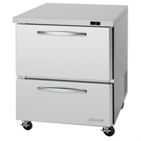Turbo Air PRO Series 1-Section 28-Inch Undercounter Drawer Freezer, 6.8 Cu. Ft., Stainless Steel, 115V