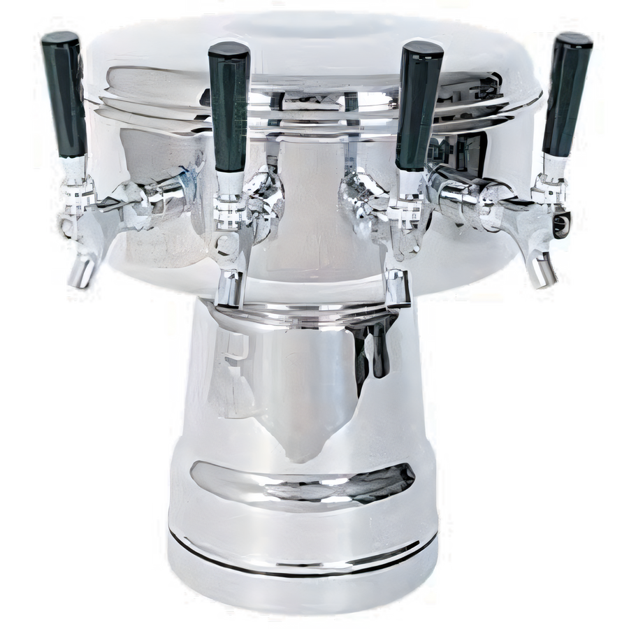 Product image #1 for Micro Matic USA Mushroom Countertop Air-Cooled Draft Beer Tower with 4 Stainless Steel Faucets