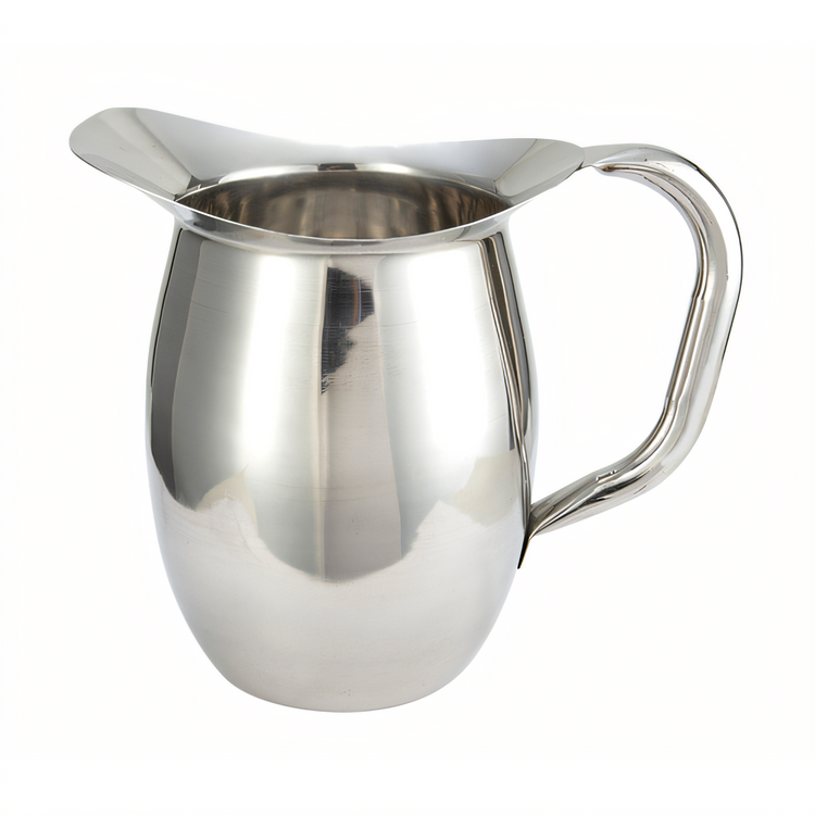 Product image #1 for Winco 3 Qt Heavy Weight Stainless Steel Bell Pitcher with Mirror Finish