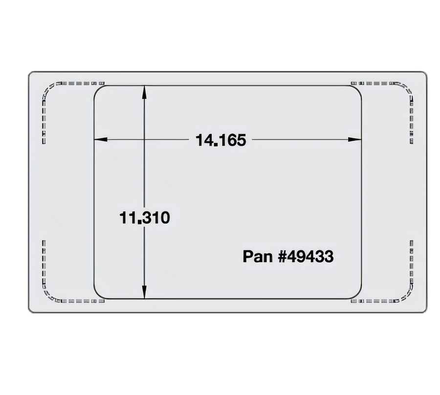 Product image #1 for Vollrath Miramar Single-Size Stainless Steel Adapter Plate Template for One Large Food Pan