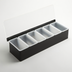 Thumbnail image #1 for American Metalcraft 6-Compartment Countertop Stainless Steel Bar Garnish Caddy with 6 x 16 oz. Plastic Containers