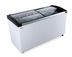 Thumbnail image #1 for Omcan USA 9.3 Cu. Ft. Freestanding Ice Cream Display Chest Freezer with 2 Curved Sliding Glass Doors