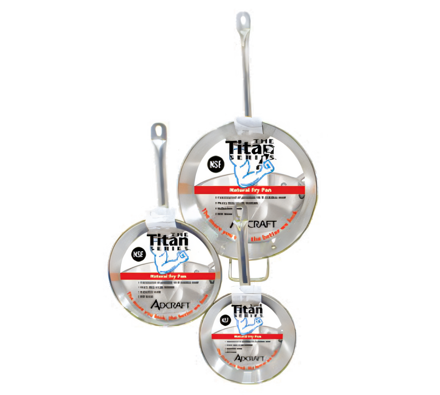 Product image #1 for Titan Series 8-Inch Tri-Ply Induction Ready 18/8 Stainless Steel Fry Pan