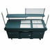 Thumbnail image #1 for Cambro CamKiosk 4-Pan Well Mobile Food Cart, No Roof, Granite Green