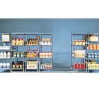 Thumbnail image #1 for Metro qwikTRAK LBTS20NA HD qwikTRAK Commercial Shelving Track Set, 20-Foot Track Run