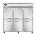 Thumbnail image #1 for Continental Refrigerator 3FNHD Three-Section Standard Depth Reach-In Freezer with Half-Height Solid Doors