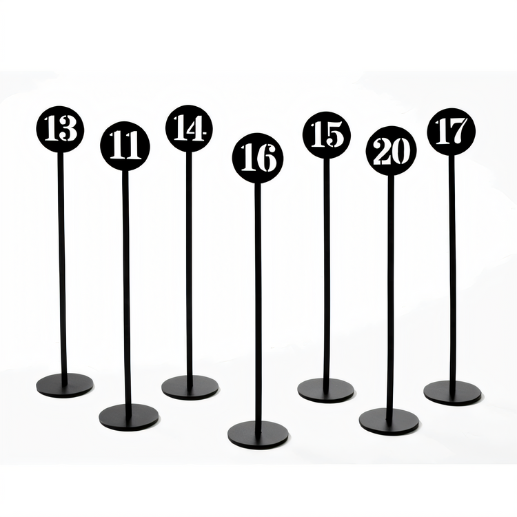 Product image #1 for American Metalcraft Laser-Cut Black Stainless Steel Number Stand Set, Nos. 41-50