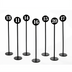 Thumbnail image #1 for American Metalcraft Laser-Cut Black Stainless Steel Number Stand Set, Nos. 41-50