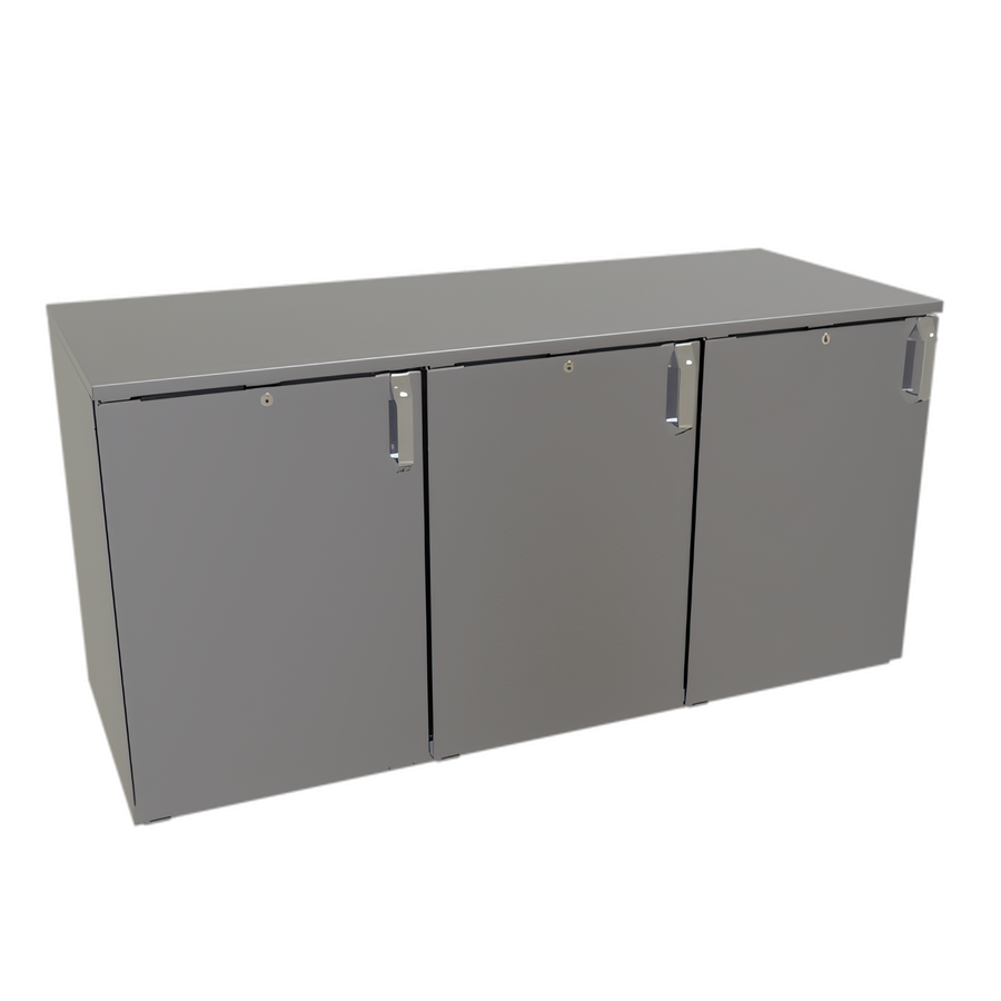 Product image #1 for Glastender Low Profile Back Bar Dry Storage Cabinet, Three-Section, 60" Wide, Non-Refrigerated