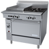 Thumbnail image #1 for Garland Cuisine Series 36-Inch Heavy-Duty Natural Gas Range with Right-Side 2 Open Burners, Left 18-Inch Griddle and Standard Oven