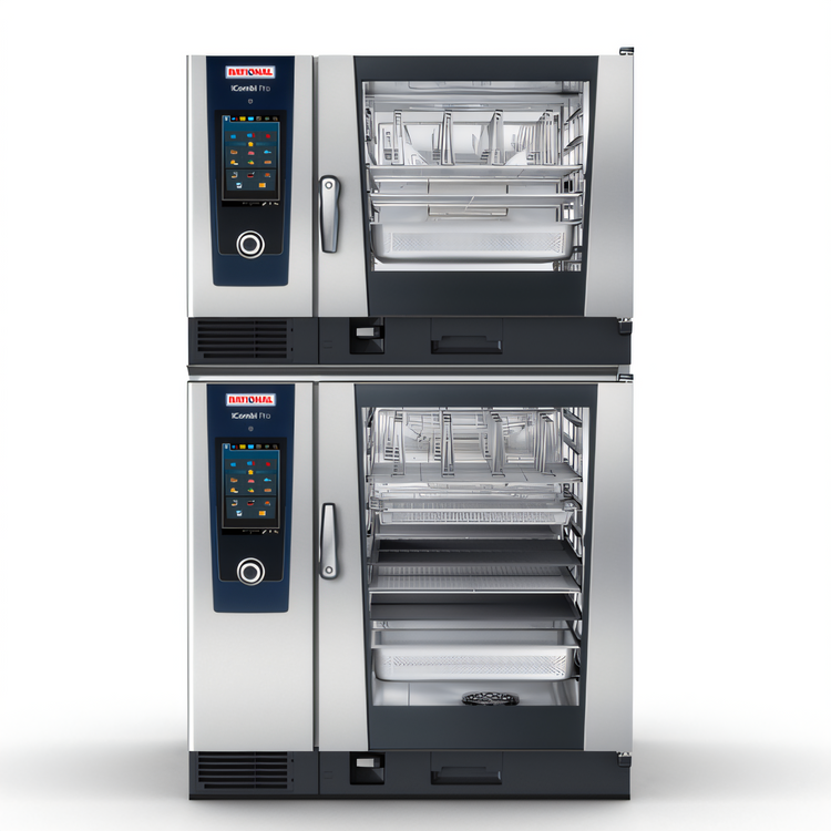 Product image #1 for RATIONAL iCombi Pro Double Stack Combi Oven Set, 6-Full Size on 10-Full Size, Electric, 208/240V, 3-Phase