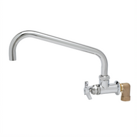 T&S Brass Big-Flo Single Wall-Mount Faucet with 14-Inch Swing Nozzle and 4-Arm Handle