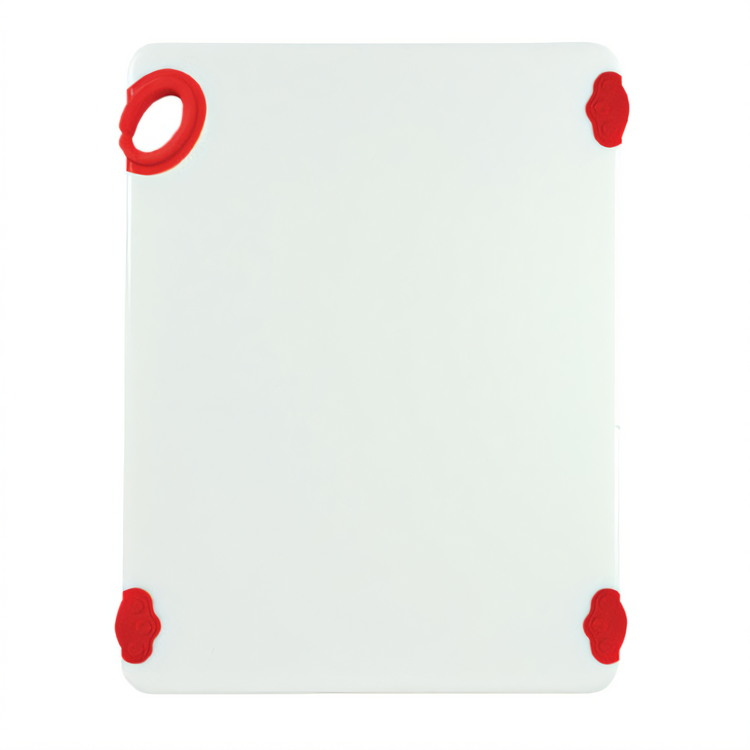 Product image #1 for Winco STATIKBoard 15 x 20 x 1/2 Inch Red Rectangular Cutting Board with Rubber Grip Hook