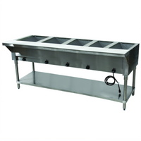 Advance Tabco Triumph (Supreme) 5-Well Electric Hot Food Table with Undershelf and Cutting Board, 208/240V