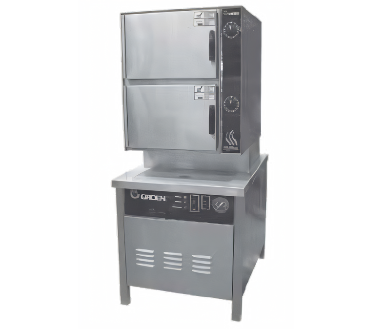 Product image #1 for Groen HyPlus 2-Compartment Gas Pressureless Steamer with 24-Inch Cabinet Base, 5-Pan Capacity per Compartment