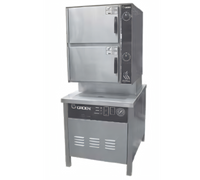 Groen HyPlus 2-Compartment Gas Pressureless Steamer with 24-Inch Cabinet Base, 5-Pan Capacity per Compartment