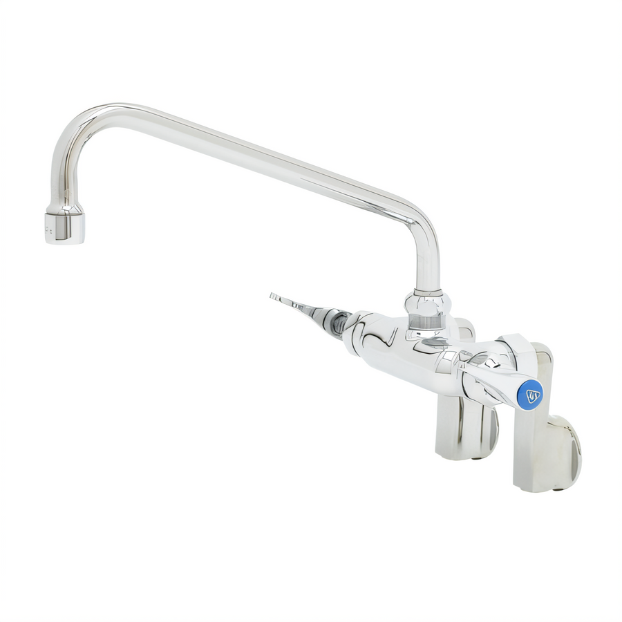Product image #1 for T&S Brass Double Pantry Mixing Faucet with 10-Inch Swivel Spout and Adjustable Centers