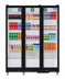 Thumbnail image #1 for KoolMore 3-Section Full Glass Door Merchandiser Refrigerator, 46.1 Cu. Ft., Black