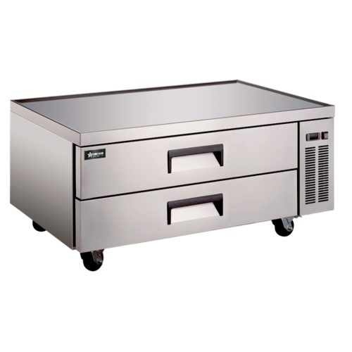 Product image #1 for Omcan USA 48-Inch Wide 2-Drawer Refrigerated Chef Base Equipment Stand, Self-Contained Side-Mount, Stainless Steel