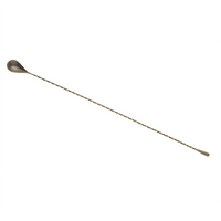 Barfly Classic 19-5/8 Inch Weighted Bar Spoon with Twisted Stem, Antique Copper-Plated Finish