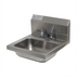 Thumbnail image #1 for Advance Tabco 7-PS-20 Wall Mounted Hand Sink with Deck-Mounted Faucet and Basket Drain, 14 x 10 x 5 in Bowl