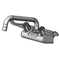 equip 4-Inch Wall-Mount Mixing Faucet with 8-Inch Swing Nozzle and Wrist Action Handles