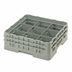 Thumbnail image #2 for Cambro Camrack Full Size 9-Compartment Glass Rack with 2 Soft Gray Extenders