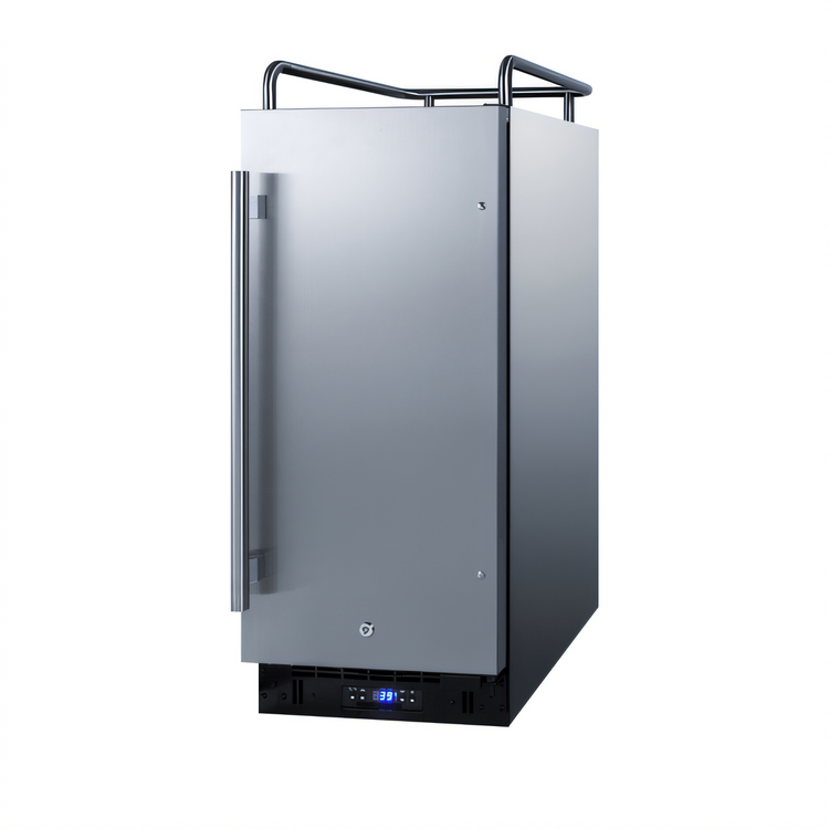 Product image #1 for Summit Commercial 15-Inch Built-In/Freestanding Draft Beer Cooler Dispenser, Stainless Steel, 1/6 Keg Capacity