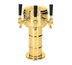 Thumbnail image #1 for Mini-Mushroom Countertop Air-Cooled 3-Faucet Draft Beer Tower, Polished Brass