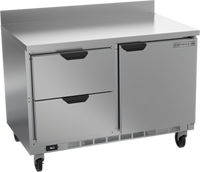 Beverage-Air 48-Inch 2-Section Worktop Refrigerator with 2 Drawers and 1 Door