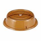 Thumbnail image #1 for Cambro Camwear® Camcover® 1005CW153 Round Amber Polycarbonate Plate Cover, 10-9/16" Inside Diameter, 2-13/16" High Case of 12