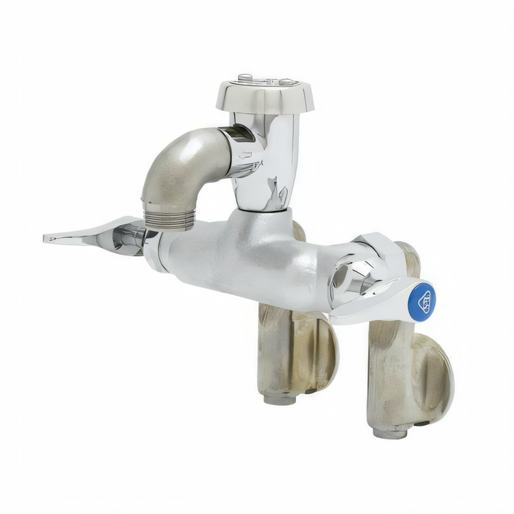 Product image #1 for T&S Brass Adjustable Wall-Mount Service Sink / Mop Sink Faucet with Vacuum Breaker and 3/4" Garden Hose Outlet