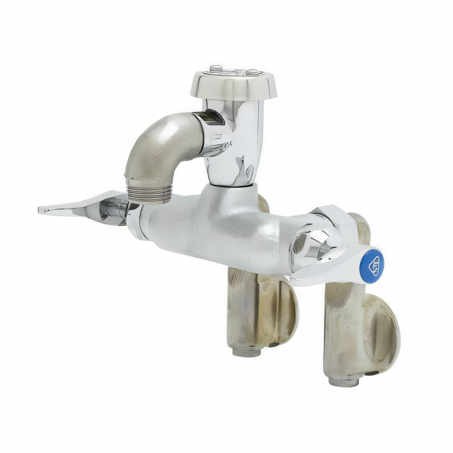 Product image #1 for T&S Brass Adjustable Wall-Mount Service Sink / Mop Sink Faucet with Vacuum Breaker and 3/4" Garden Hose Outlet