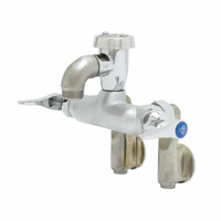 T&S Brass Adjustable Wall-Mount Service Sink / Mop Sink Faucet with Vacuum Breaker and 3/4