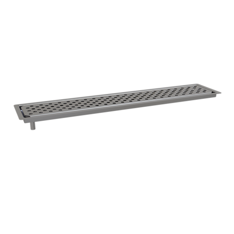 Product image #1 for Glastender 24-Inch Drop-In Stainless Steel Drink Rail with Removable Perforated Inserts