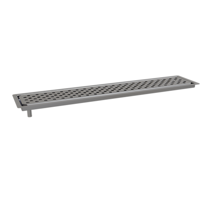 Product image #1 for Glastender 24-Inch Drop-In Stainless Steel Drink Rail with Removable Perforated Inserts