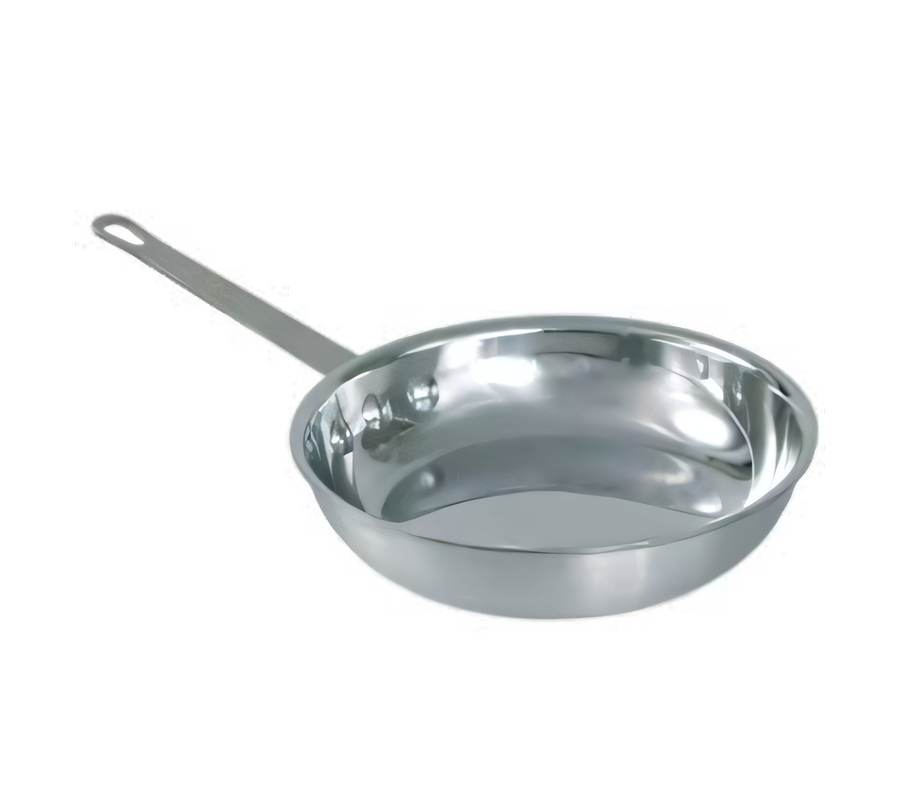 Product image #1 for Crestware 12-5/8-Inch Heavy Gauge Aluminum Fry Pan with Riveted Chrome Plated Steel Handle